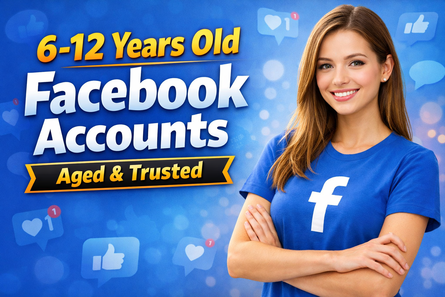 6-12 Years Old Facebook Accounts | Aged & Trusted | Mail Verified | High Quality