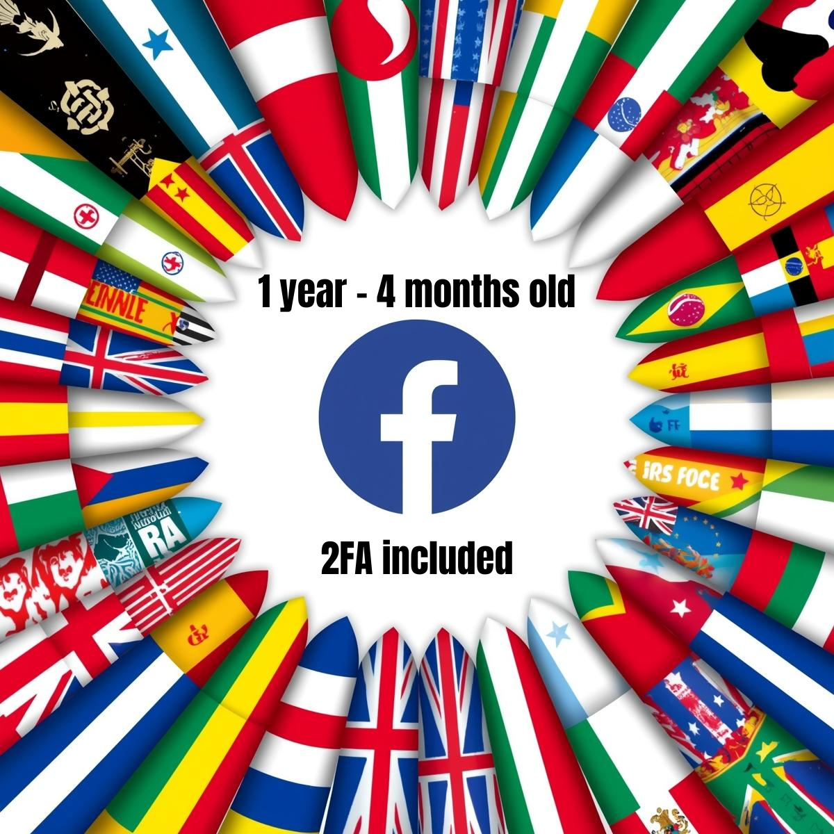 Aged Facebook Accounts (1 Year - 4 Months Old ) | Mixed Countries | 2FA Included