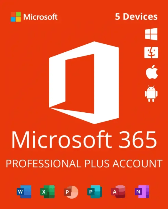 Office 365 Pro Plus | 5 devices | 100GB Cloud | 1 year | Windows Android iOS macOS