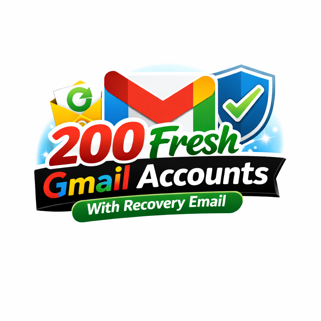 Bulk 200 Gmail Accounts with Recovery Email