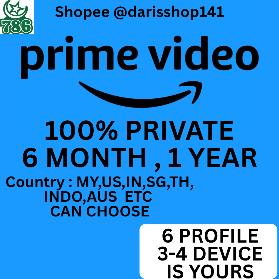 AMAZON PRIME VIDEO 6 MONTH PRIVATE