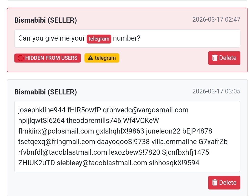 Telegram Account sell