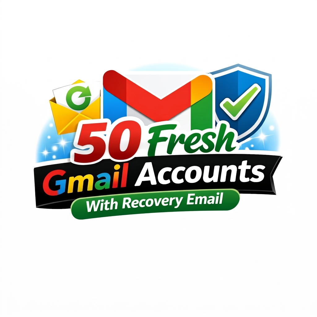 Bulk 50 Gmail Accounts with Recovery Email