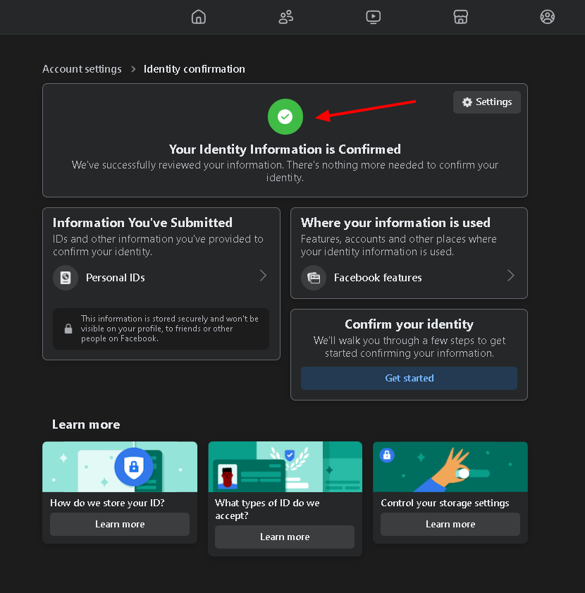 Identity Verified Facebook Account Business Manager Verified✅- Green 2 Line (Attach ID Card)