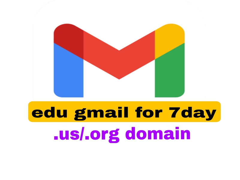 Gmail edu |.us/org domain | live for 7days | quality accounts