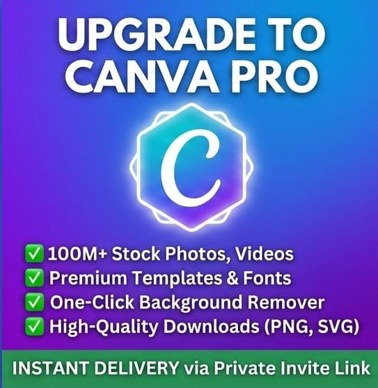 Canva Pro+ Education Team Invite | Premium Features | Instant Delivery