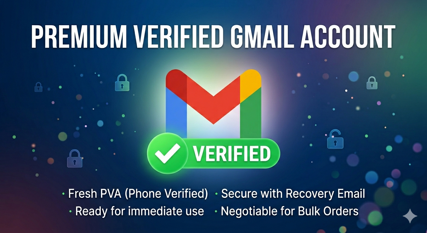 Fresh Verified Gmail Account - Recovery Info Included - High Quality