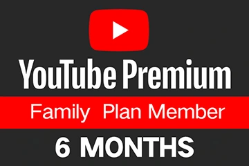 Youtube Premium Family Plan Member for 6 Months - Youtube