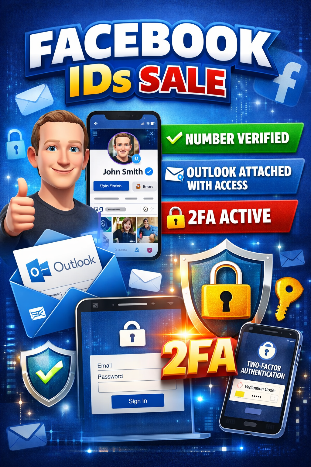 100 fresh Facebook accounts with email access