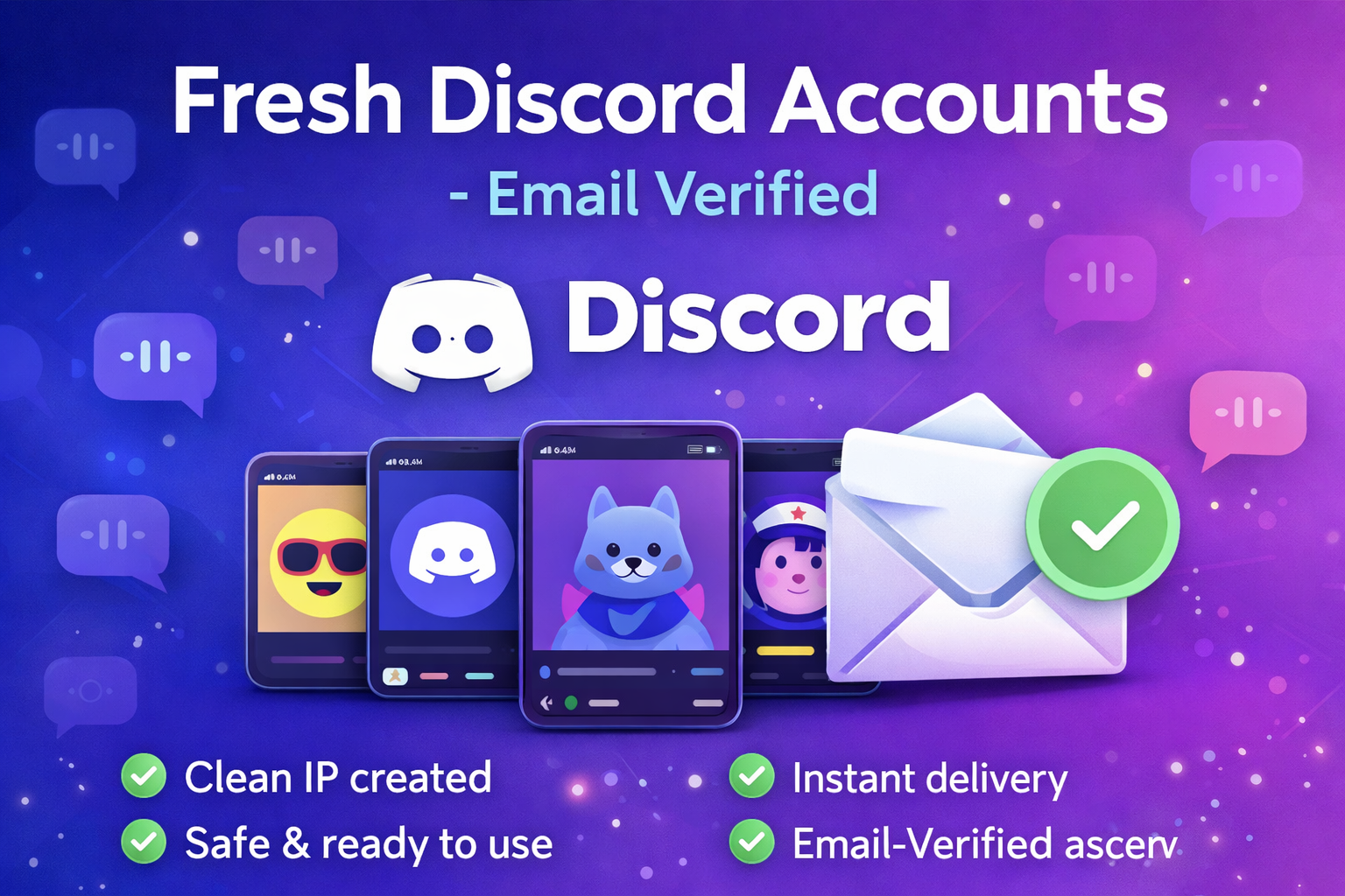 Fresh Discord Accounts with email verified