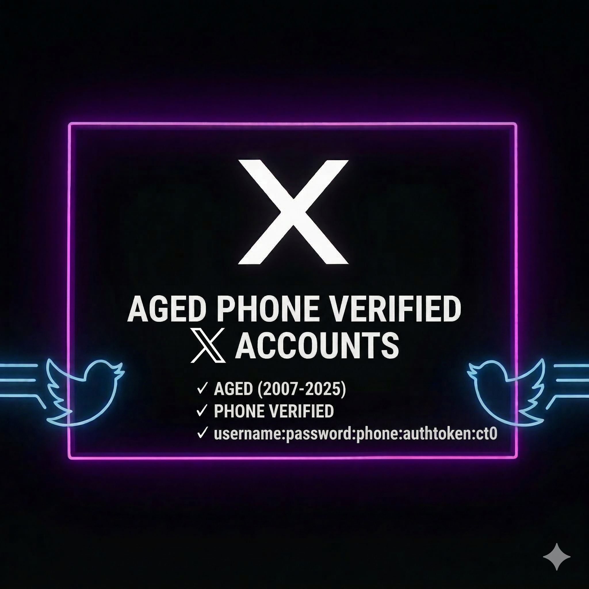 TWITTER (X) 2007-2025 | 0-100 Followers | SMS Verified (PV)| AUTH_TOKEN