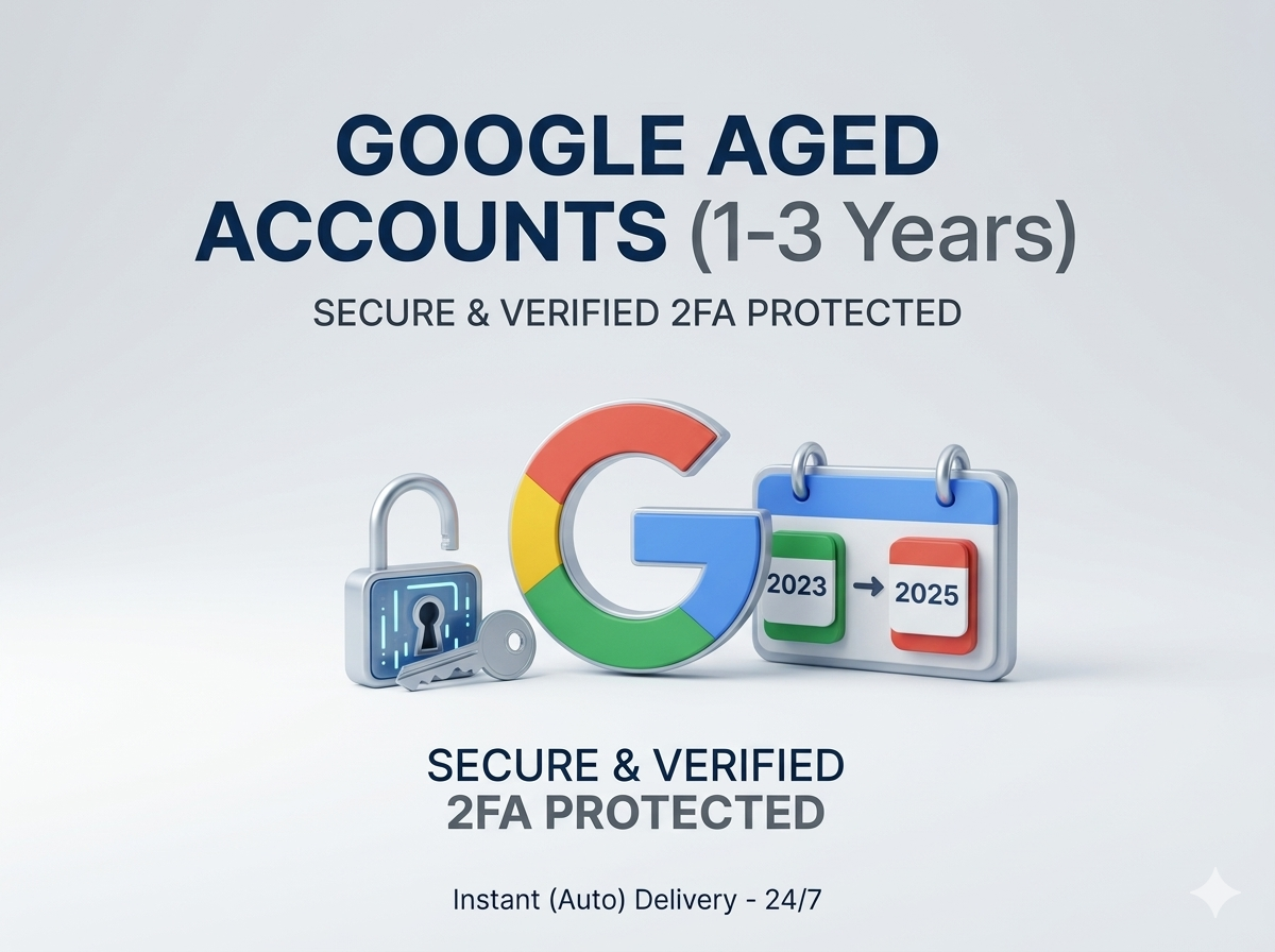 Aged Gmail Accounts (1 to 3 Years Old) - High Quality