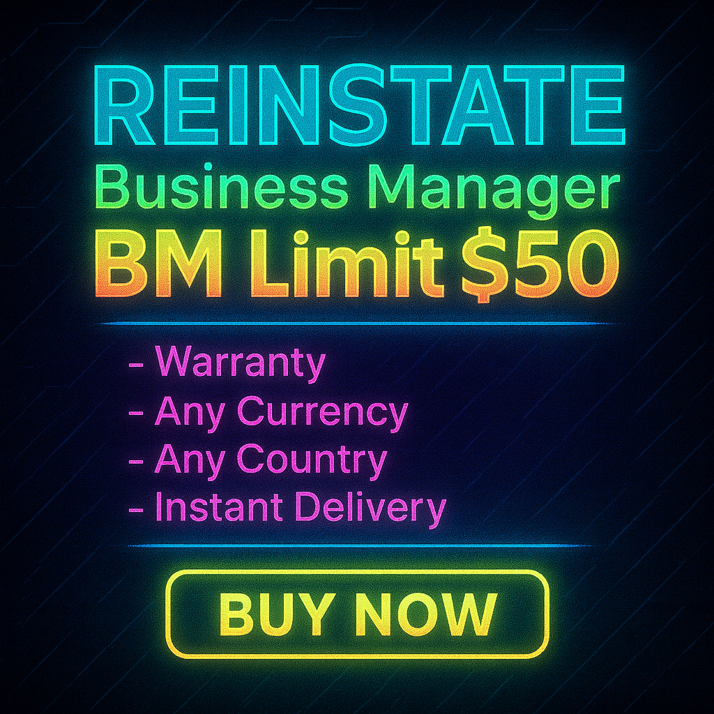 REINSTATE Business Manager BM Limit 50 / 100% active ready to use after lock ✅