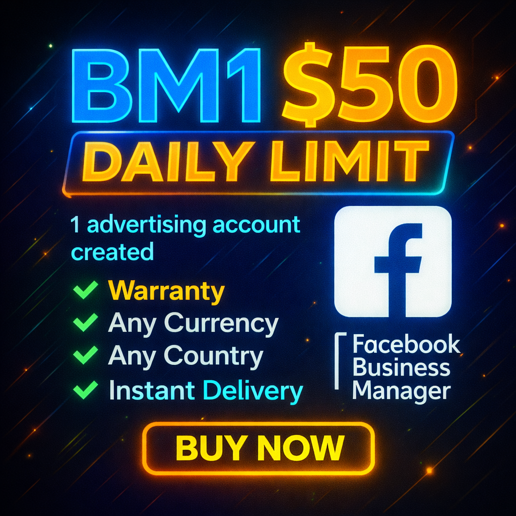 Business Manager BM Limit 50 / BM1 50 / BEST QUALITY / CREATED 100% MANUALLY / Ready to use ✅